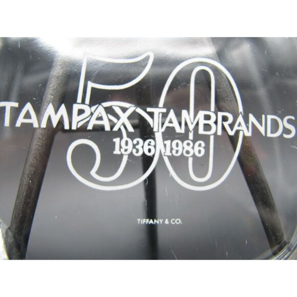 COPY - Unusual Tiffany & Co Tampax 50th Anniversary Tiffany Crystal Plate 1936-… - Picture 5 of 5
